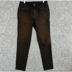 Lululemon Lab Pants Mens 31x32 Slim Tapered Canvas Faded Brown Black Jeans